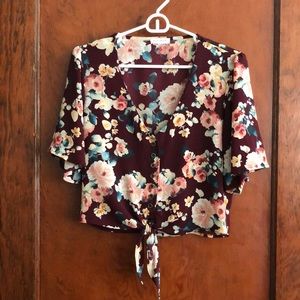 Socialite floral crop top
